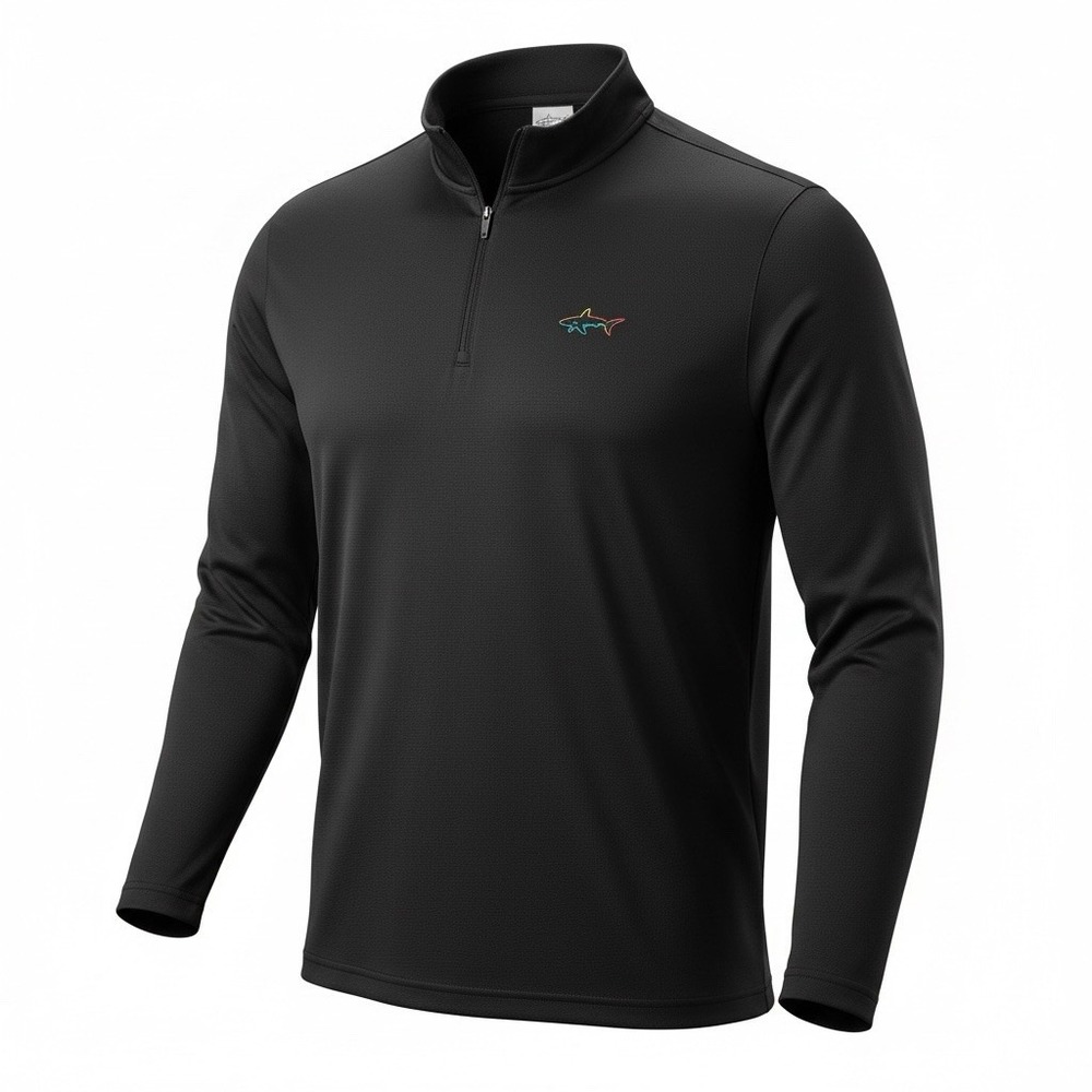 Greg Norman Mens Active Quarter Zip Top Classic Fit Fabric Golf Large - Picture 1 of 6